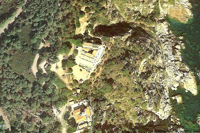 Conjunt monumental de-Sant Sebastià de la Guarda (Google earth 2018-10-12)
