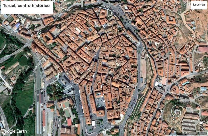 Teruel, centro histórico -(Google earth 2018-05-18)