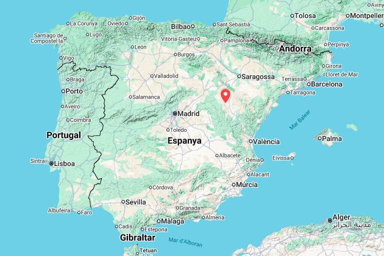 Mapa de situació de salinas de Ojos Negros (Google maps 2025-06-16)