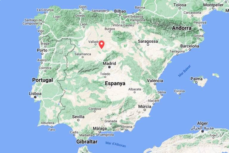 Mapa de situació de Cuéllar (Google maps 2024-06-11)