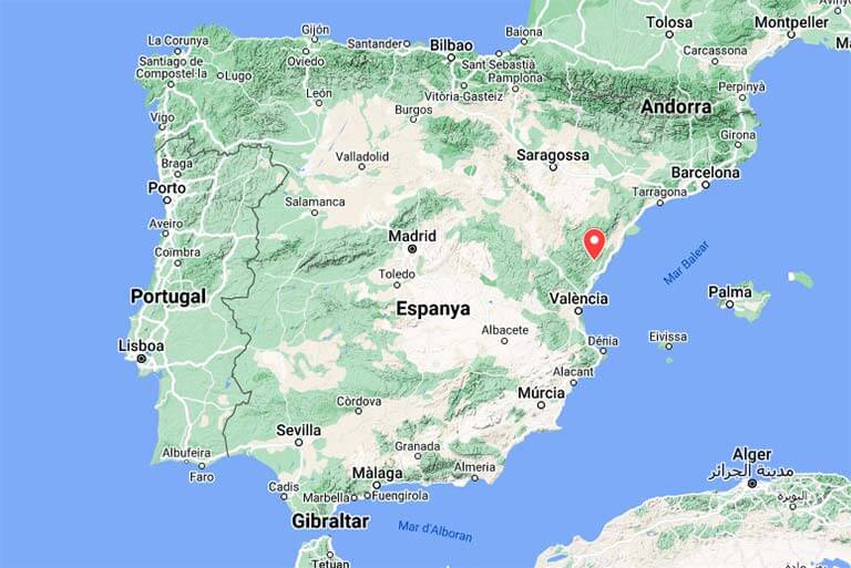 Mapa de situacio de l'Hotel Rural Mas El Cuquello (Google maps 2023-03-31)