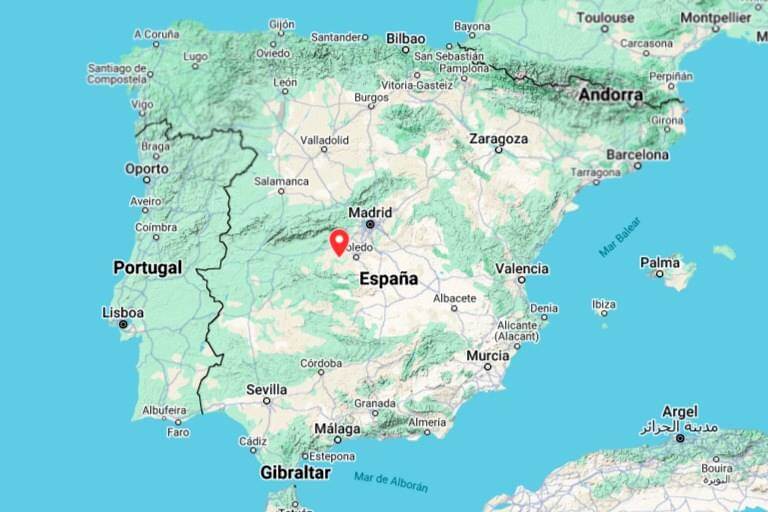 Mapa de situación de La Rinconada de Tajo, Toledo (Google maps 2025-04-02)