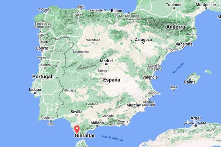 Vejer de la Frontera, Cadiz (Google maps 2022-10-04)