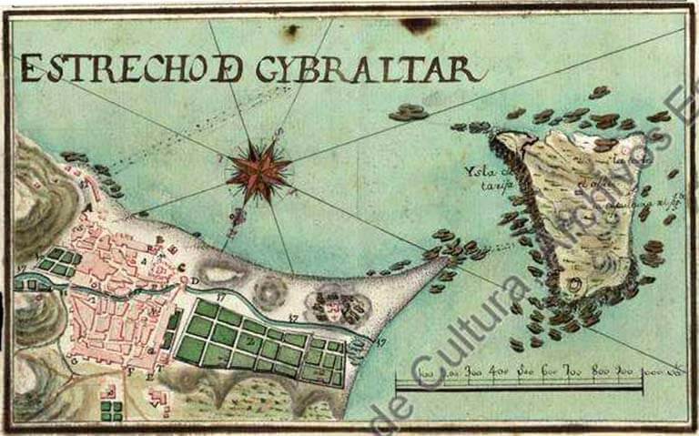 Plano historico de Tarifa, Cadiz