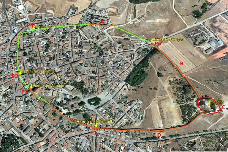 Muralla de Belmonte, Cuenca (Google earth 2022-06-26)