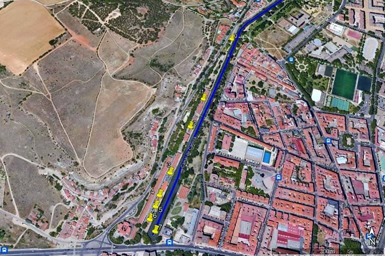 Canal de Castilla. Darsena de Valladolid (Google earth 2022-01-22)