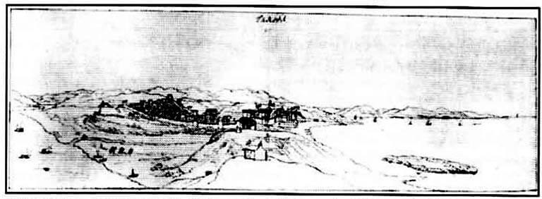 Tarifa, Cadiz, en 1567 segun Antón van der Wyngaerde