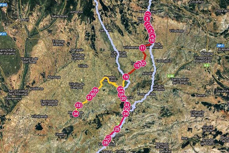 Canal de Castilla. Instalaciones fabriles (Google maps 2022-01-15)