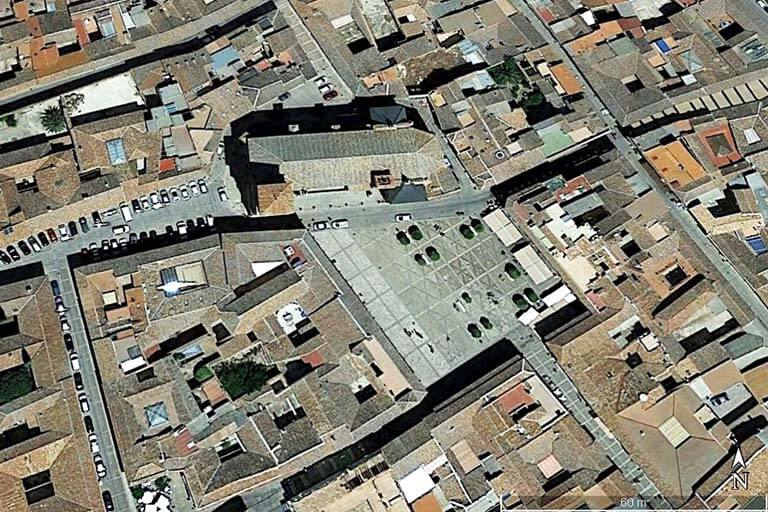 Villanueva de los Infantes Plaza Mayor (Google earth 2020-02-12)