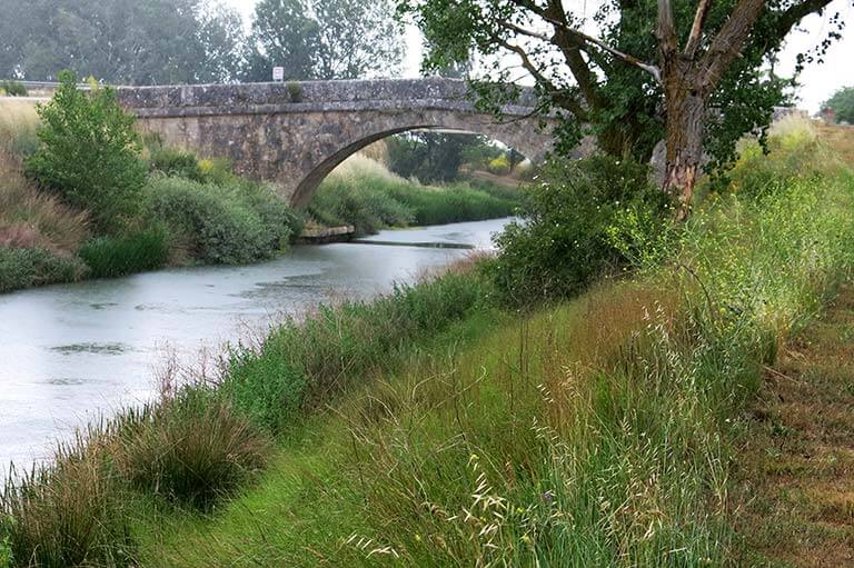 Canal de Castilla. Puente de Correcalzada