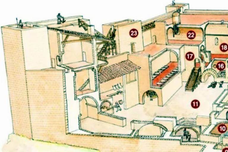 Castell de Miravet, Tarragona. Volumetria ALopezMonge