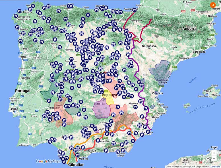 Mapa-Castells-senyorials-del-Reino-de-Castilla